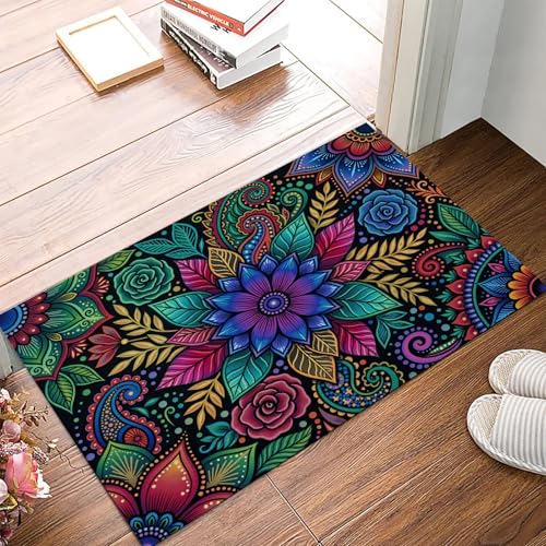 Tapis de porte d'entrée mandala bohème pour sublimer votre intérieur chic - 3