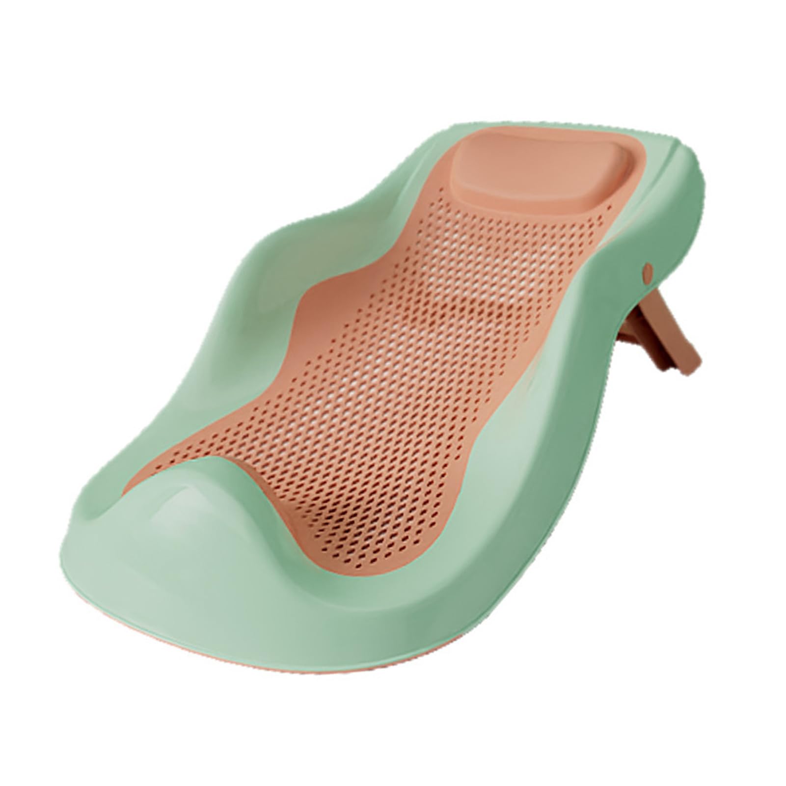 Rosvola Soporte de Baño para Bebé Bañista Ergonómico y Antideslizante para Bebés Material Ligero PP 1 Unidad (GREEN)