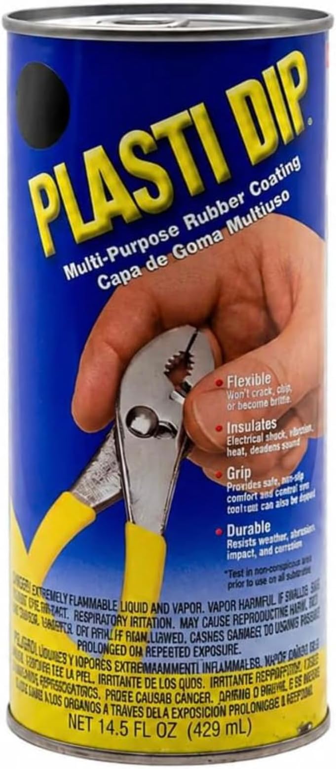 Black Original Dip Can 14.5 fl oz – Peelable Multi-Purpose Rubber Coating for Tool Handles, Grips, Household Items, Auto Parts & DIY Projects – Flexible, Durable, Removable Finish