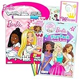 Girl Barbie Coloring Books Activity Bundle - 2 Pack Barbie Imagine Ink Coloring Book with Barbie Mini Coloring Book and Barbie Stickers (Barbie Party Supplies) , Barbie Gifts