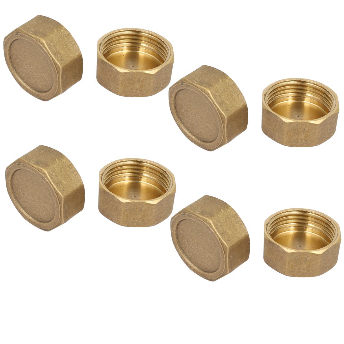 Aexit Raccordo per tappi per tubi a testa esagonale in ottone filetto femmina 1BSP Raccordo 8 pezzi ID: 952104