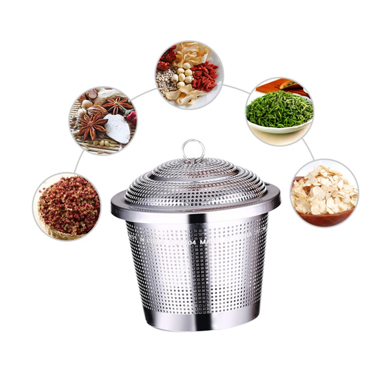 HEALLILY Herbal Tea Infuser Leaf Tea Strainer Stainless Steel Easy to Use Dishwasher Safe