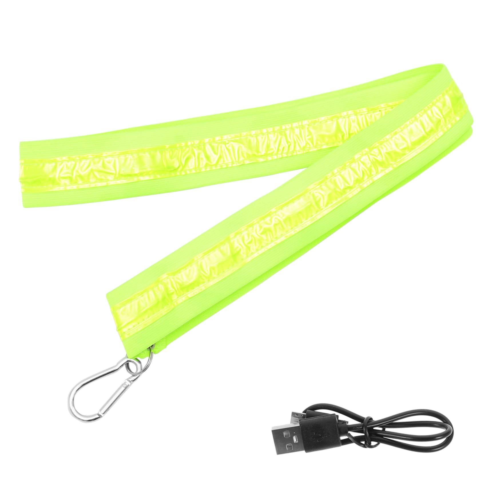 TOYANDONA Bretelles croisées Lumineuses lumières Ceinture Brassard de Course à Pied Ceinture réfléchissante de sécurité Ceinture d'épaule de Course de Nuit Nylon Vert