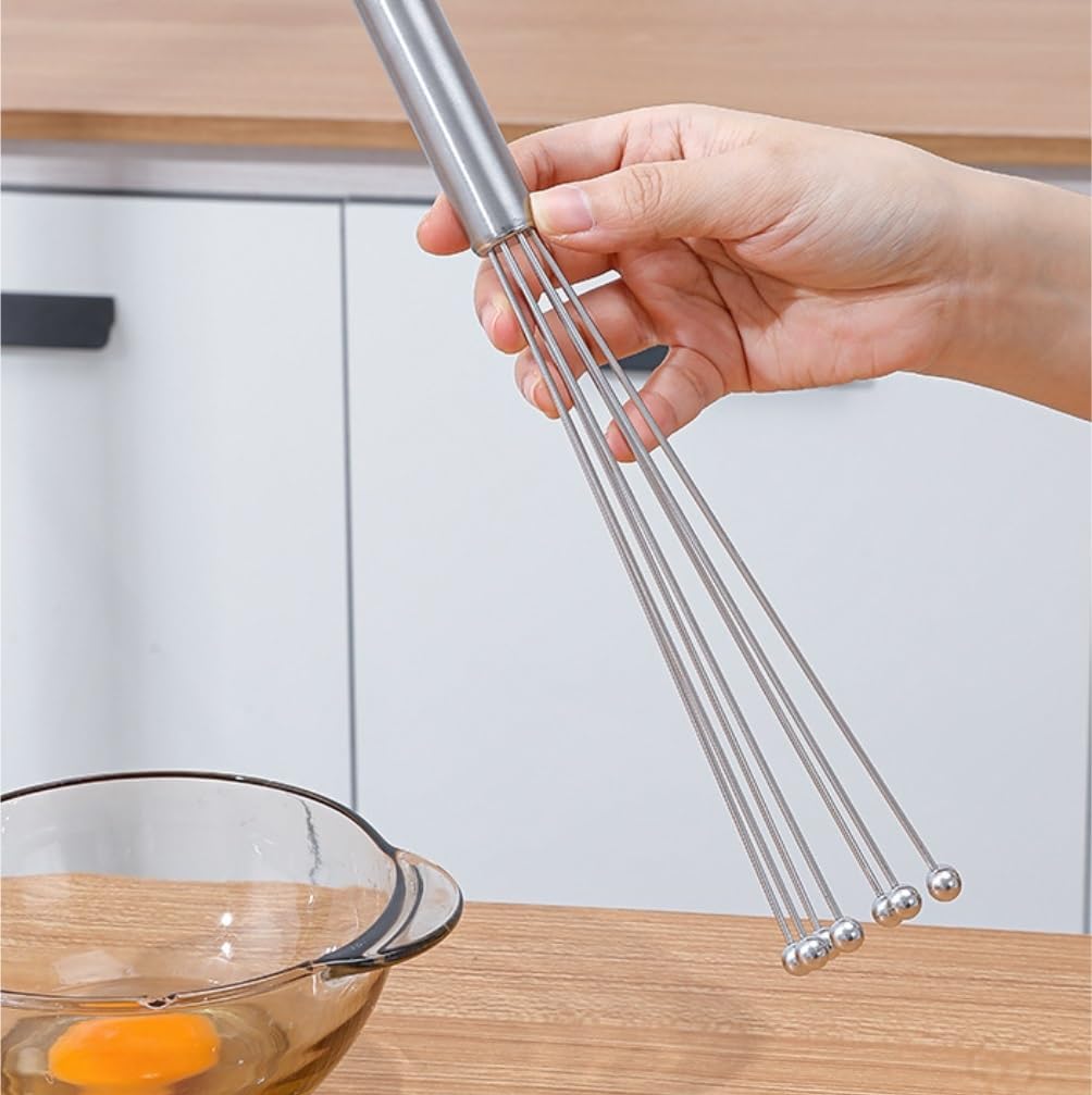 Frusta per Uova Utensili da Cucina Frusta da Cucina A Sfera in Acciaio Inox, Sbattitore Manuale Adatto for Mescolare, Mescolare, Montare Strumenti di Cottura(25cm)