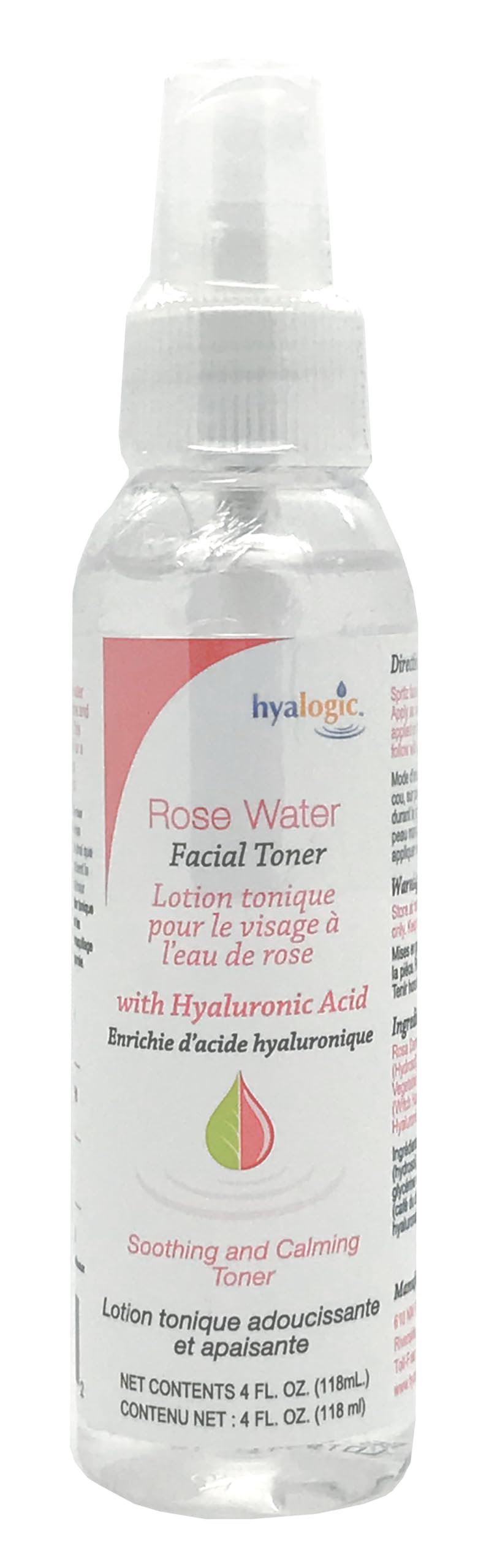 Rose Toner - Tónico facial sin alcohol con ácido hialurónico y aloe vera, increíble astringente facial para todo tipo de piel, tónico facial para aumentar el brillo y la suavidad (4 onzas 4