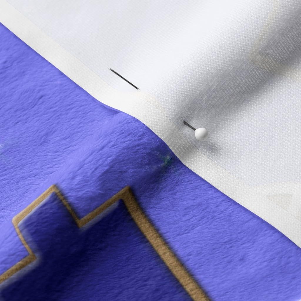 Spoonflower Fabric - Hanukkah Gingerbread Festival Lights Holidays Festive Decor Holiday Printed on Minky Fabric by The Yard - Sewing Baby Blankets Quilt Backing Plush