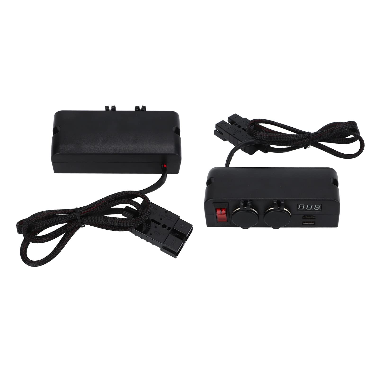 50A 600V Anderson do ładowarki samochodowej z woltomierzem cyfrowym, 2 portami USB i zasilaczem impulsowym do samochodów, pojazdów kempingowych i łodzi