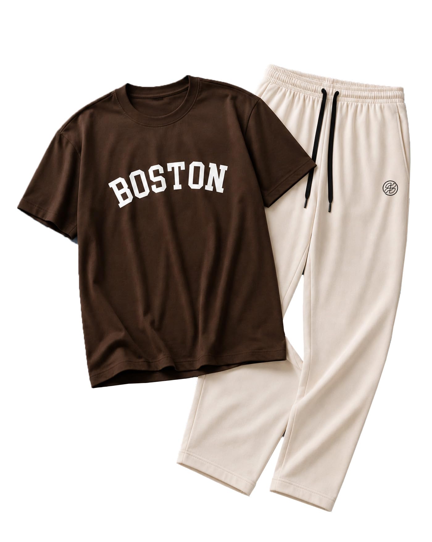 AUSK Men's Graphic Printed Clothing Co-Ord Set | Oversized T Shirt with Track Pant | Casual Daily Wear Outfit for Men-image-23