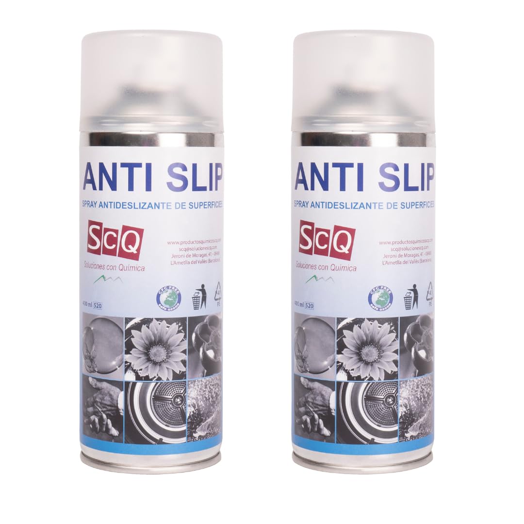 ANTI SLIP 2X400 ML Aerosol spray antideslizante de superficies I pintura anticaidas transparente antideslizante para suelo plato ducha rampas piscina