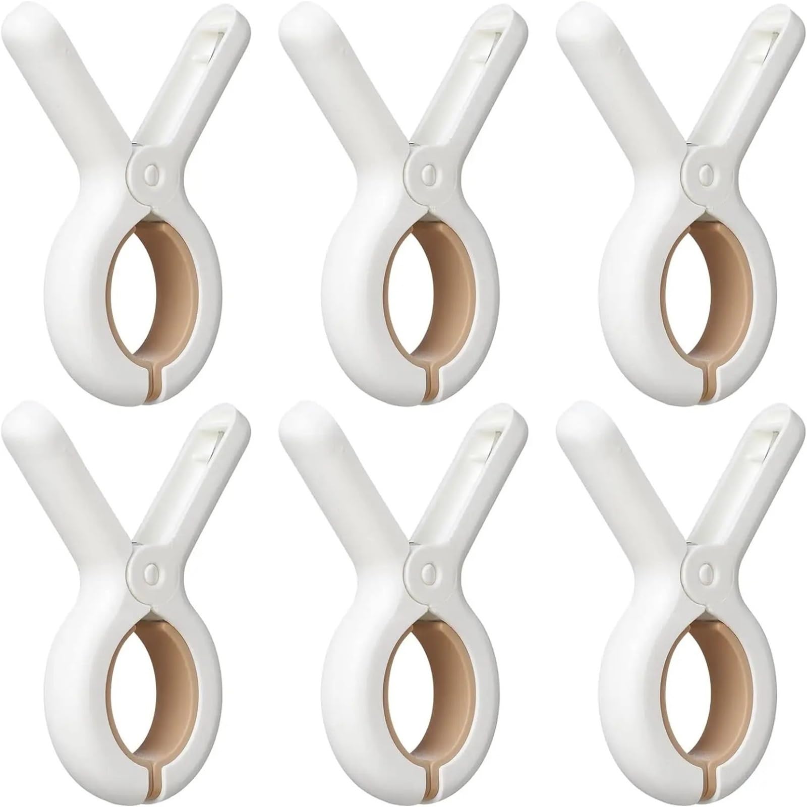Plastic Clothes Pegs 3/6/12Pack Plastic Clothes Pins with Strong Heavy Duty Beach Towel Clips Laundry Clothespins to Keep(6Pcs)