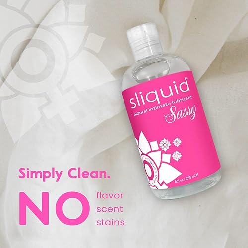 Miniatura 6 de Sliquid Sassy - Lubricante a base de agua, gel grueso y duradero, lubricante natural para mujereshombresparejas, sin perfume, 8.5 onzas líquidas