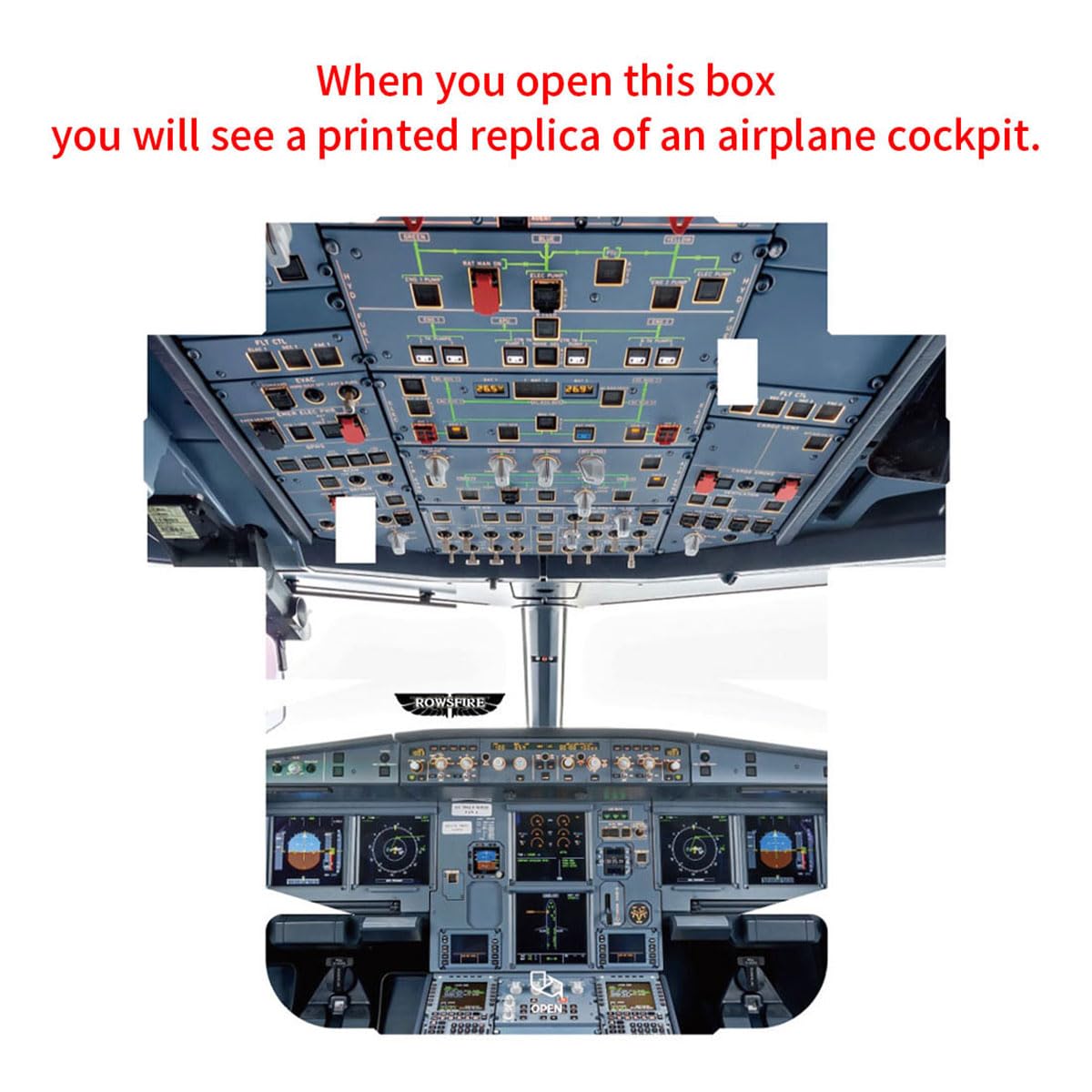 Rowsfire A102 A35X/A32X Flight Sim Control, Multi-Panel per MSFS 2020/2024, Windows Flight Sim Home Cockpit per Famiglia, Compatibile con PC Airplane Model (Backlit Edition)