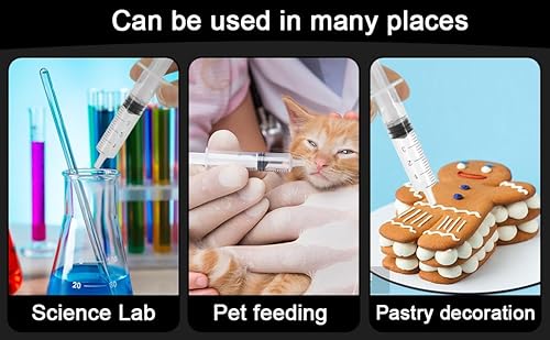 24 Pack 5ml Plastic Syringe with Measurement, Disposable Sterile Syringes, for Liquids, Measuring Syringe Tools for Experimental Measurement, Pet Feeding and Plant Watering, black, FN-129 - Image 5