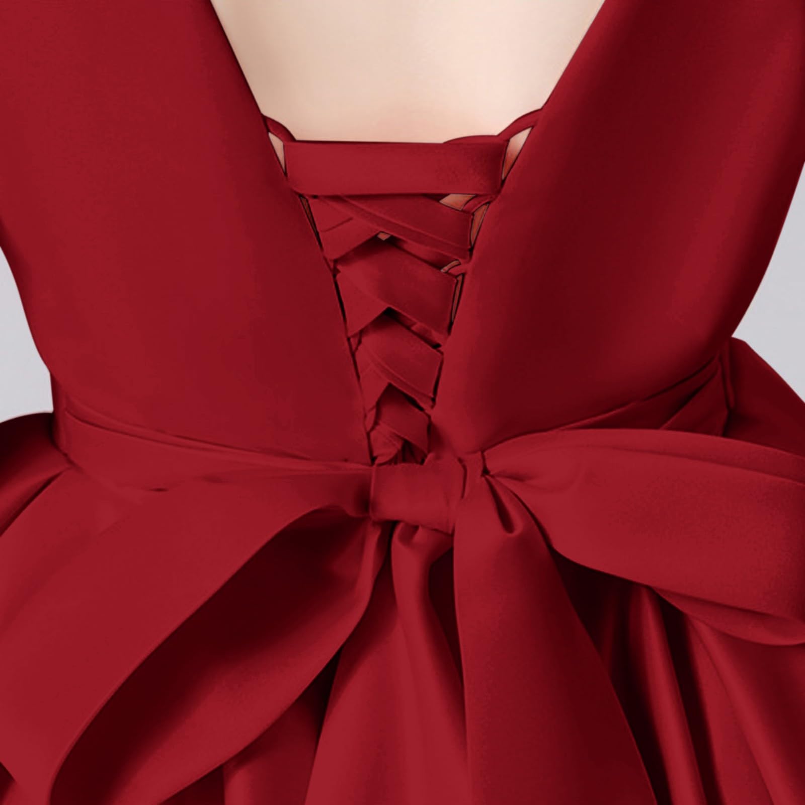 Abito da ragazza con scollo quadrato e punto smock a maniche corte abiti midi da sposa formali per bambini bambini a trapezio a pieghe con volant gonne a pieghe per feste di compleanno eleganti gonne