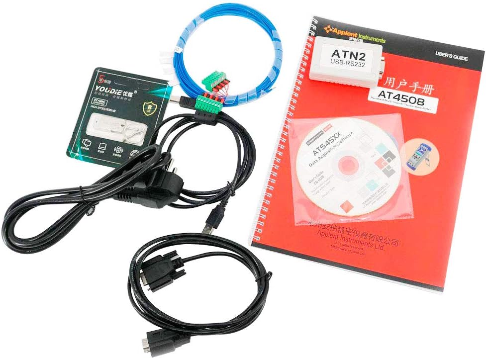 AT4508 8 Channels Temperature Recorder Meter for Industry with LCD Display Thermocouple Data Logger -200℃～1300℃