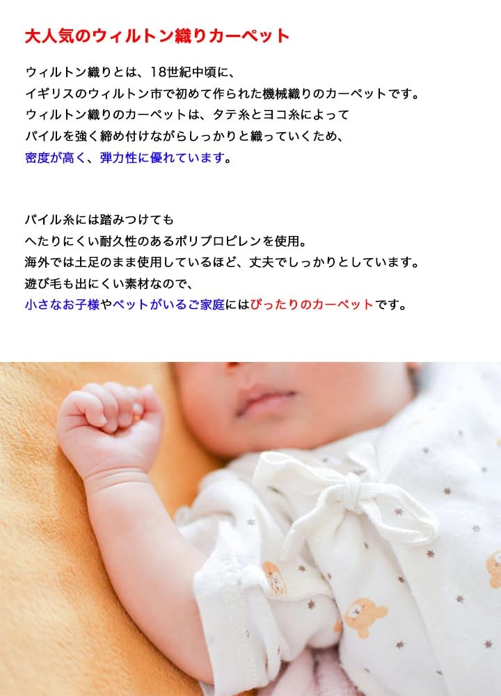 Amazon | 【ウィルトン織 リーズバフ】ベルギー製・絨毯(じゅうたん