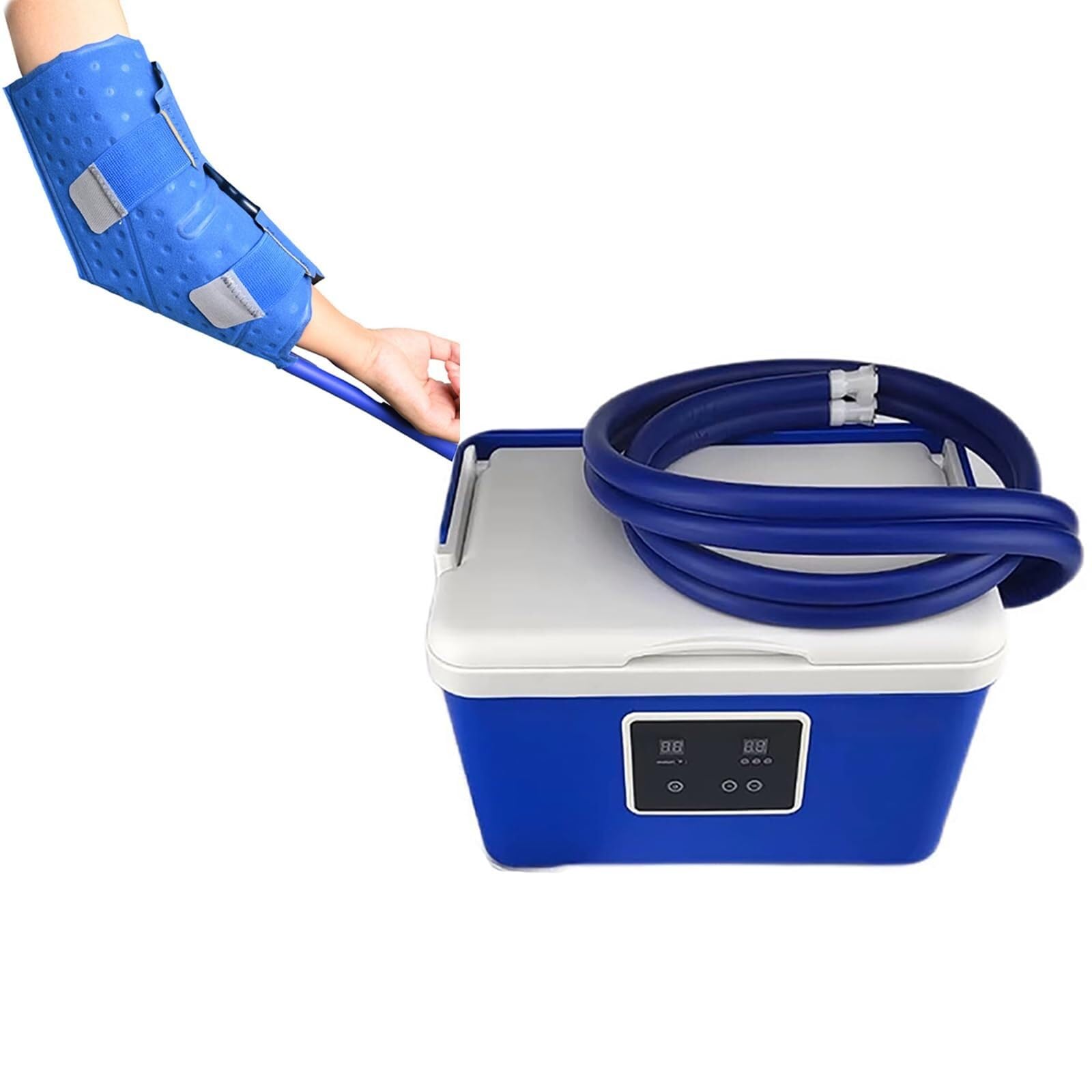 Máquina de Terapia de Frío, Terapia Continua de Frío de 12h, Diseño de Aislamiento/Prevención de Fugas, para Alivio del Dolor, Lesiones Deportivas (Elbow)