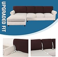 Vista 541 de H.VERSAILTEX 2025 New Sectional Couch Covers 8 Pieces Stretch Sofa Covers for Sectional Sofa Set Separate L Shaped Couch Cover for Both Left/Right