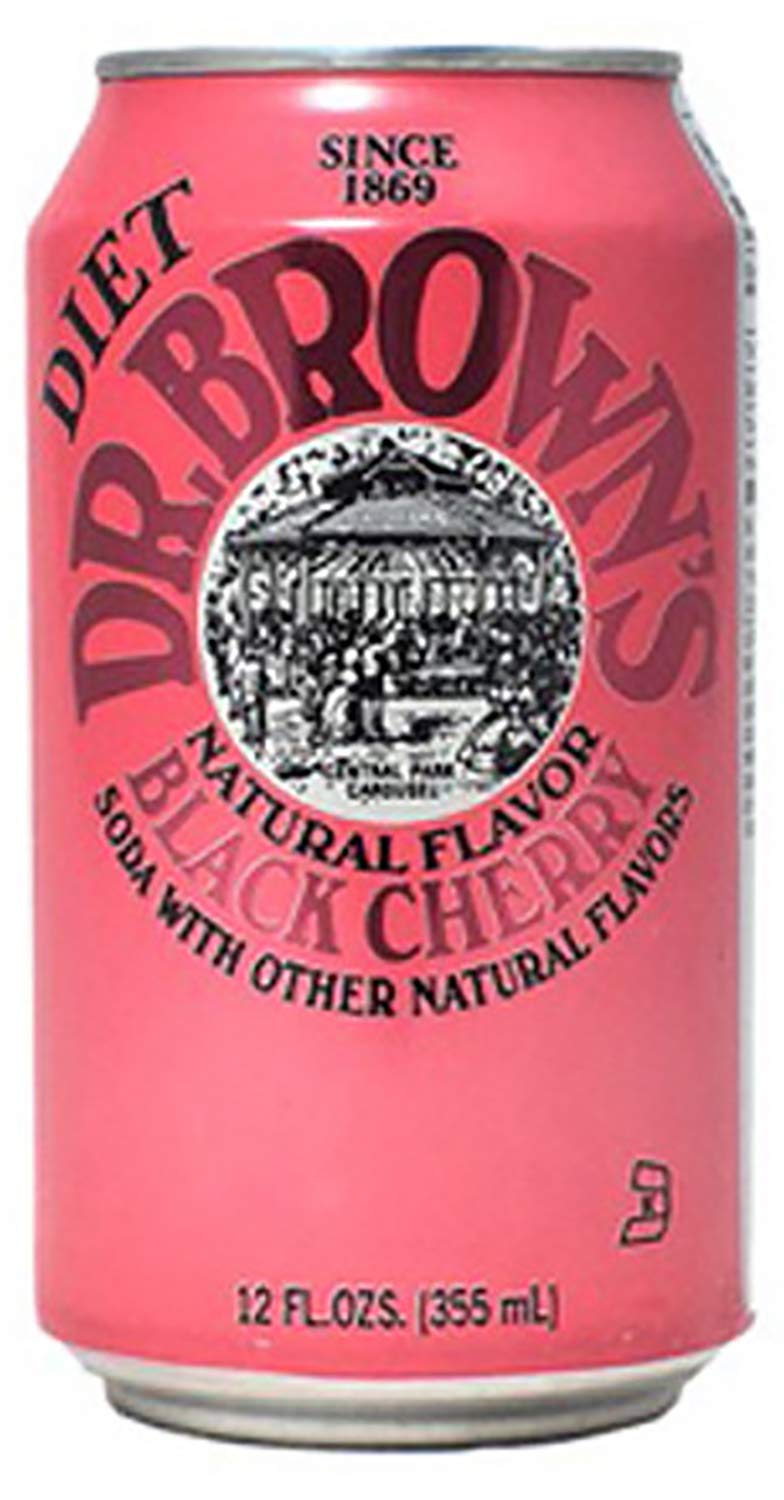 Doctor Brown's Dr. Browns Diet Black Cherry Soda 12 Fl Oz Cans (9 Cans)