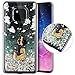 Uposao Cover Compatibile con Huawei Mate 20 Pro Custodia Liquido Cristallo con 3D Floating Glitter Cuore Liquid Quicksand Case Cover Morbida in Soft TPU,Cane