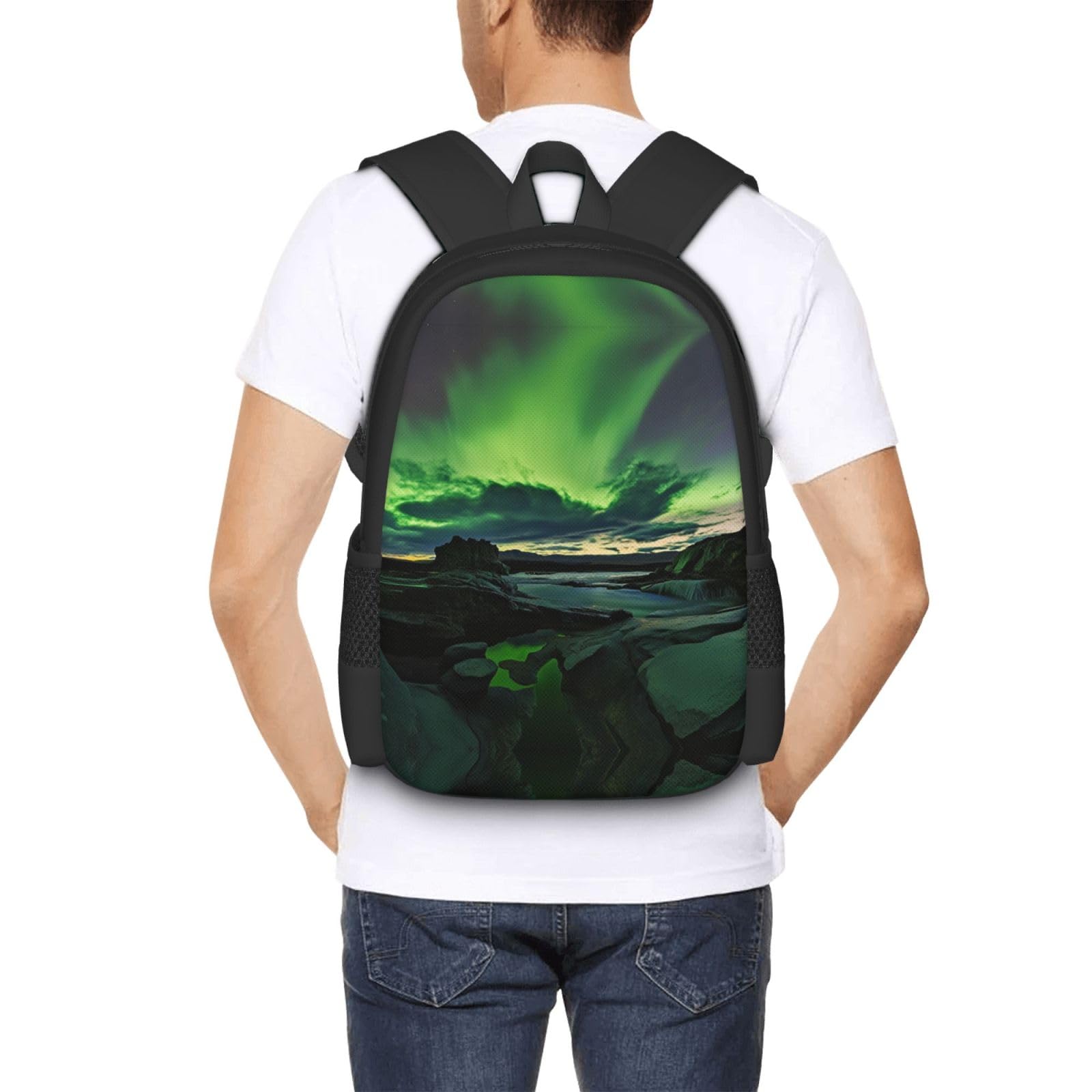 Azurewhorl Plecak Unisex 15,6 cala Laptop Czarny Oxford Plecak