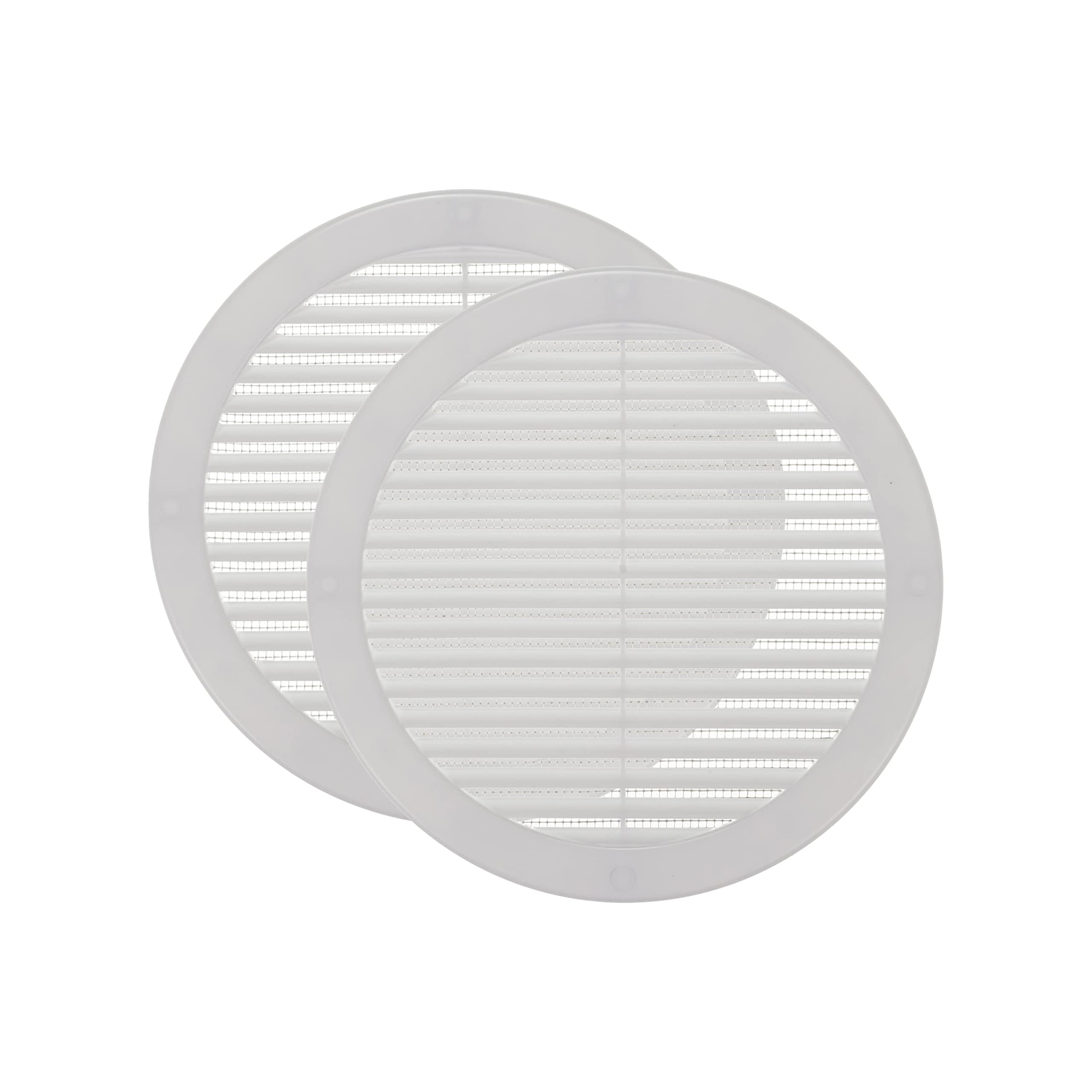 Grilles d'aération rondes en plastique 20,3 cm Vent Systems avec maille intégrée pour CVC