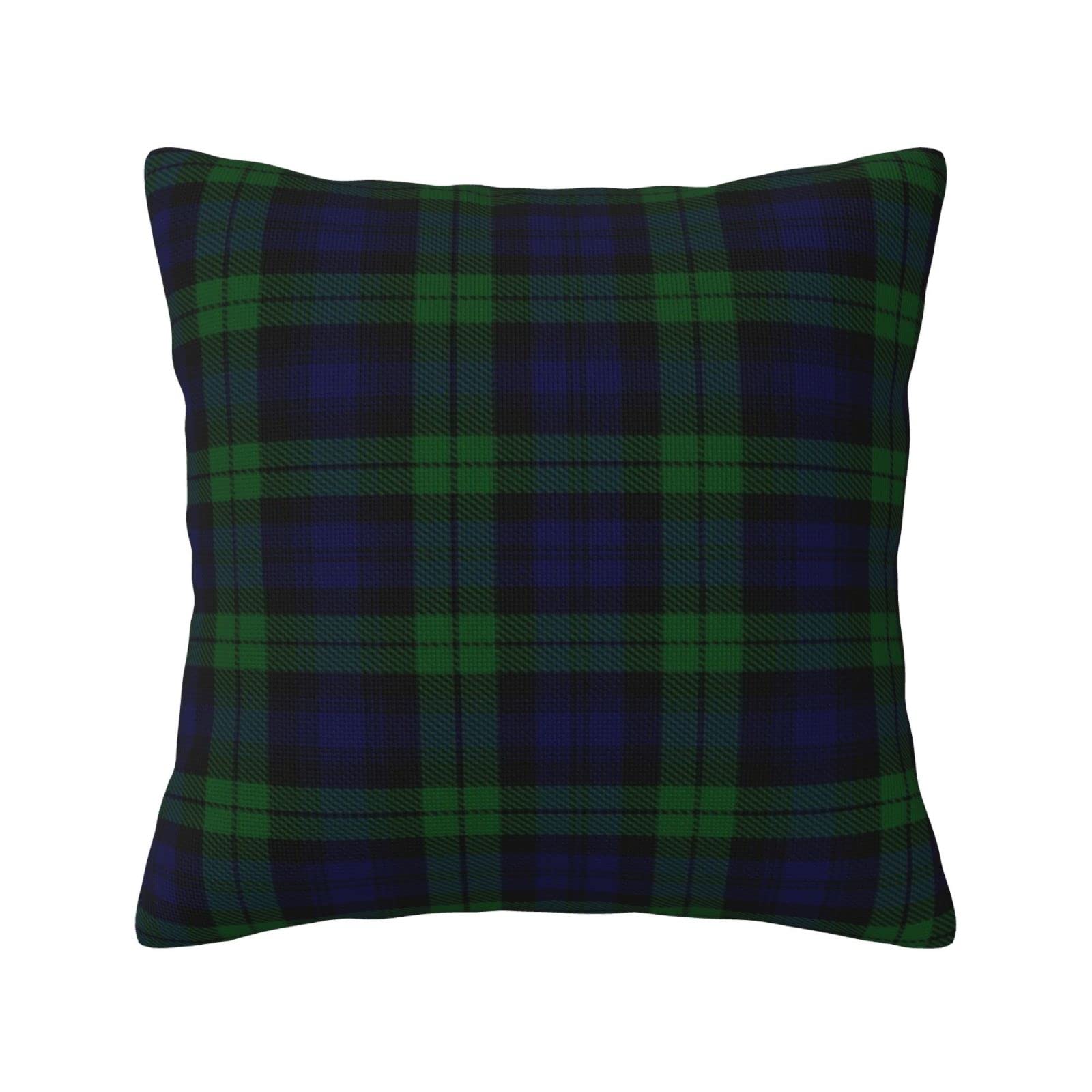 Yingd #531 Pillowcase The Black Watch Tartan Linen Cushion Cover 45X45cm