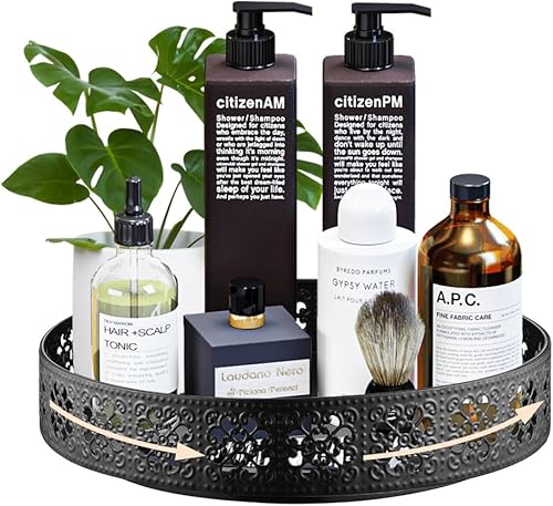 Miniatura 9 de LEMIKKLE Organizador Lazy Susan de 11 pulgadas para encimera de gabinete, estante de almacenamiento giratorio para cocina, plato giratorio,