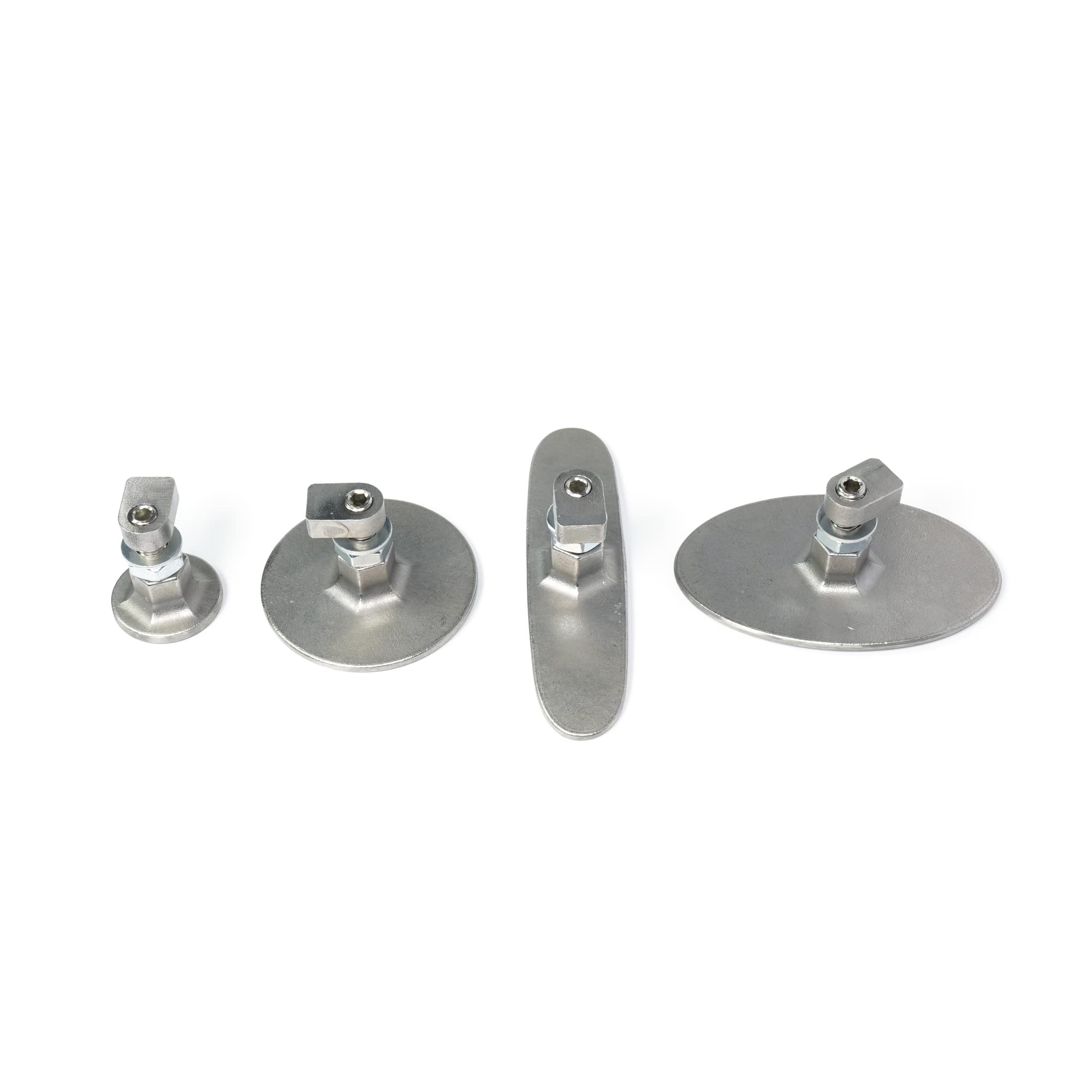 Set di adattatori MIDIAR® "HEXAGONAL" per colla a freddo, 4 pezzi con colla a freddo 150 g e scatola in silicone