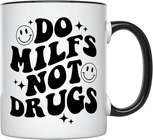 YouNique Designs Funny Guy Mugs, taza de café divertida para hombres, taza de café traviesa para él, taza milf, taza milf, taza de café de elefante