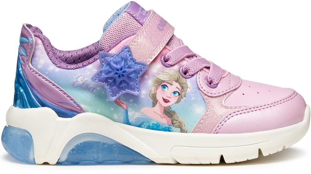 Geox Girls J Fadinlight Sneaker, Pink, 11.5 UK