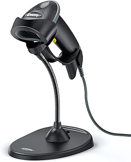 Eyoyo Handheld 2D Barcode Scanner with Gooseneck Stand, Automatic USB Wired QR Code Scanner Bar Code Reader Support Screen...