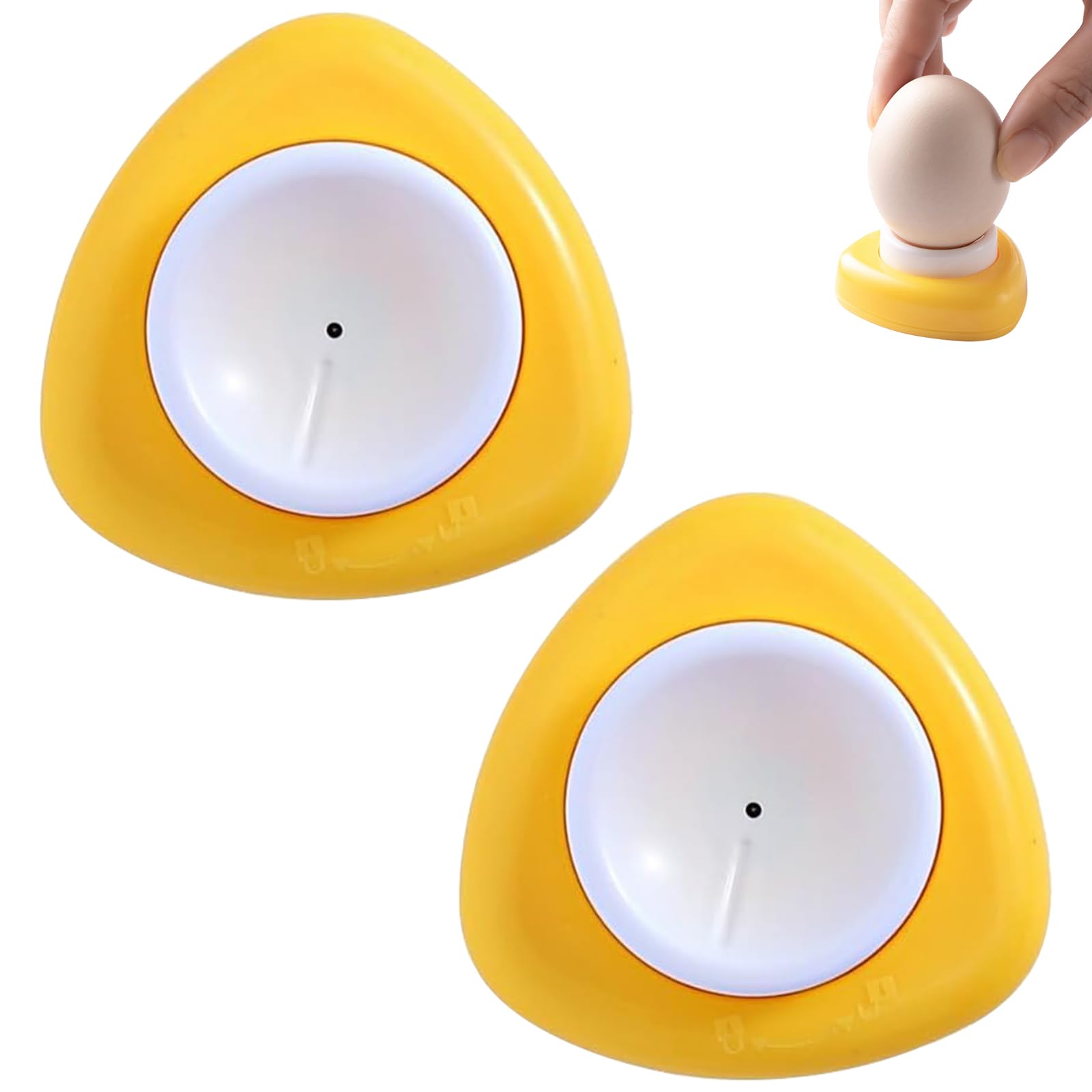Perforador de huevos semiautomático 2 piezas abridor de huevos duros y crudos blanco amarillo