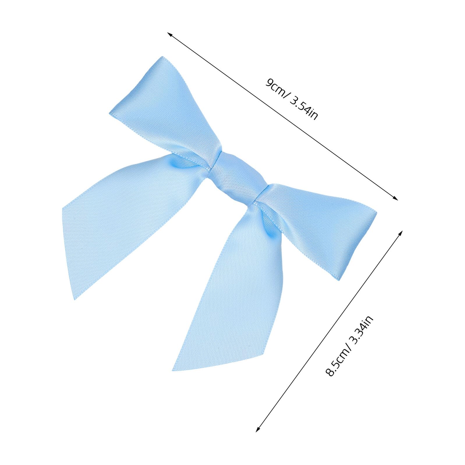 KOMBIUDA 100 Pezzi Fiocchi per Regali Pre-legati con Twist Tie Blu Fiocchi Decorativi per Sacchetti Regalo Nodi Facili da Usare per Confezioni Feste e Artigianato