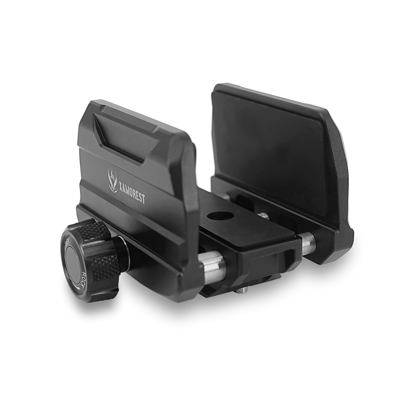 XAMOREST Arca Swiss Rifle Saddle Mount, Gun Clamp for Tripod Rifle Clamp for Tripod Hunting Tripod Clamp with Quick Release Plate, Black