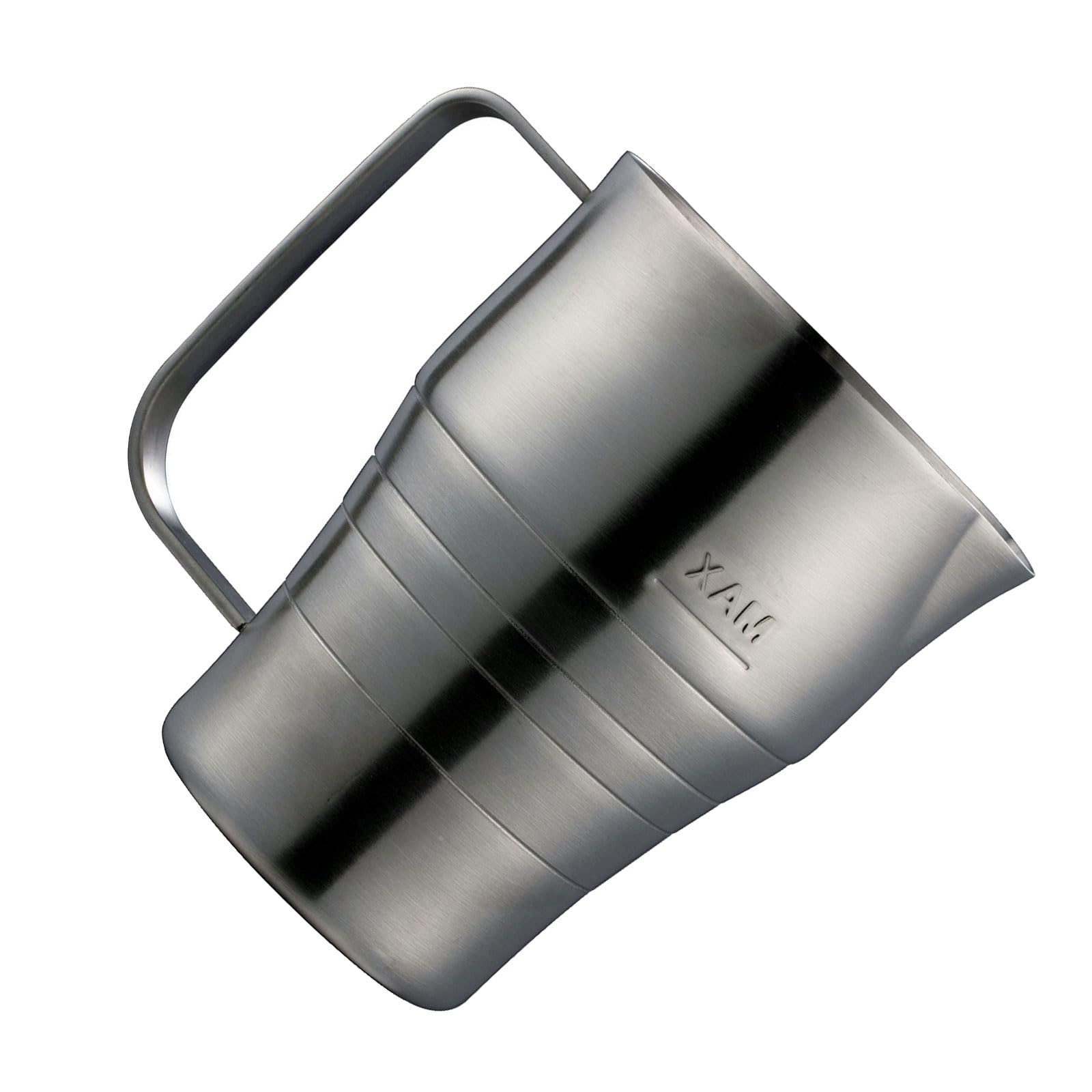 Jarra espumadora de leche de acero inoxidable 304 de 900 ml con escala, mango ergonómico para arte con leche y chocolate caliente, taza de espuma de café de acero inoxidable