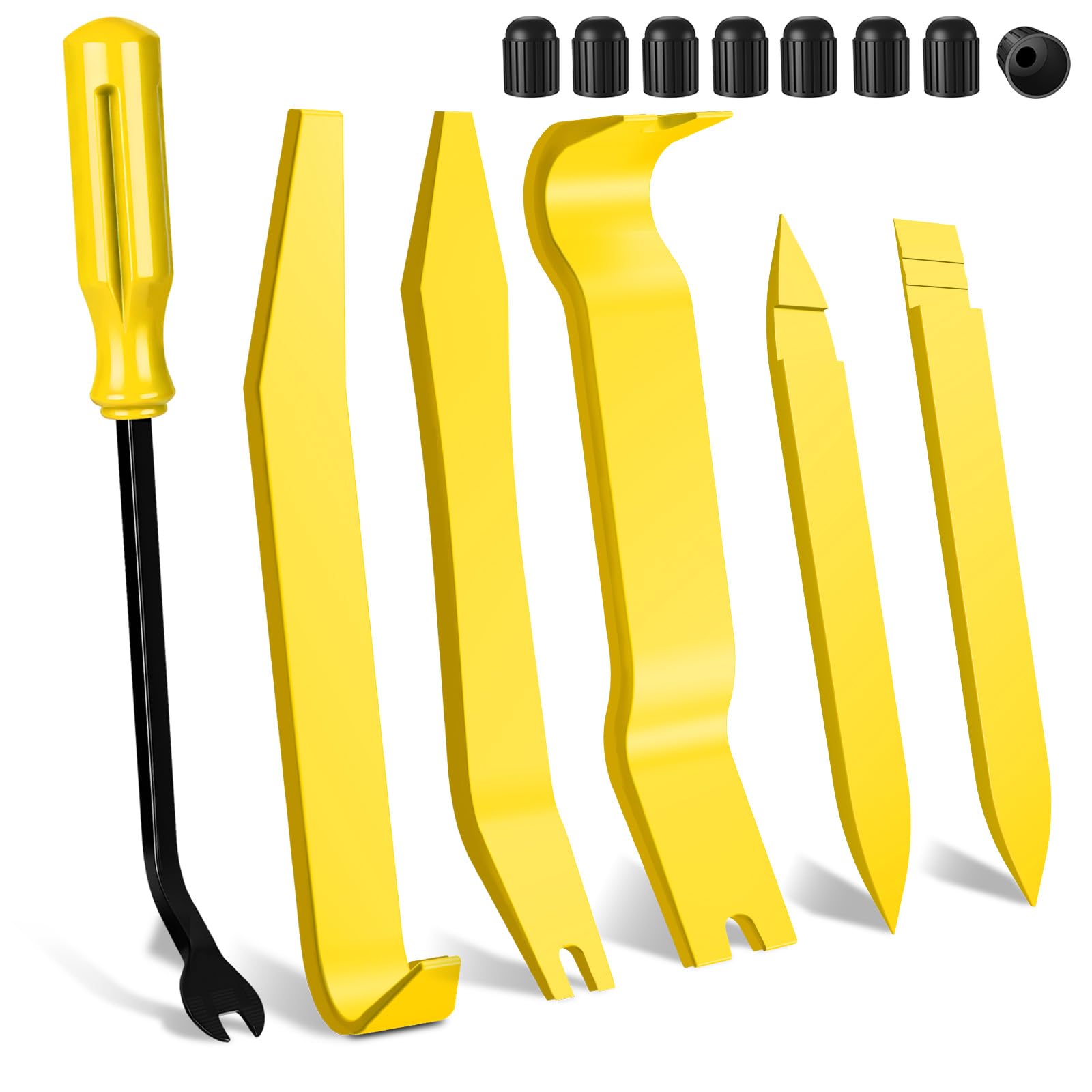 14Pcs Auto Trim Removal Tool kit Car Clip Removal Tools Kit-Yellow