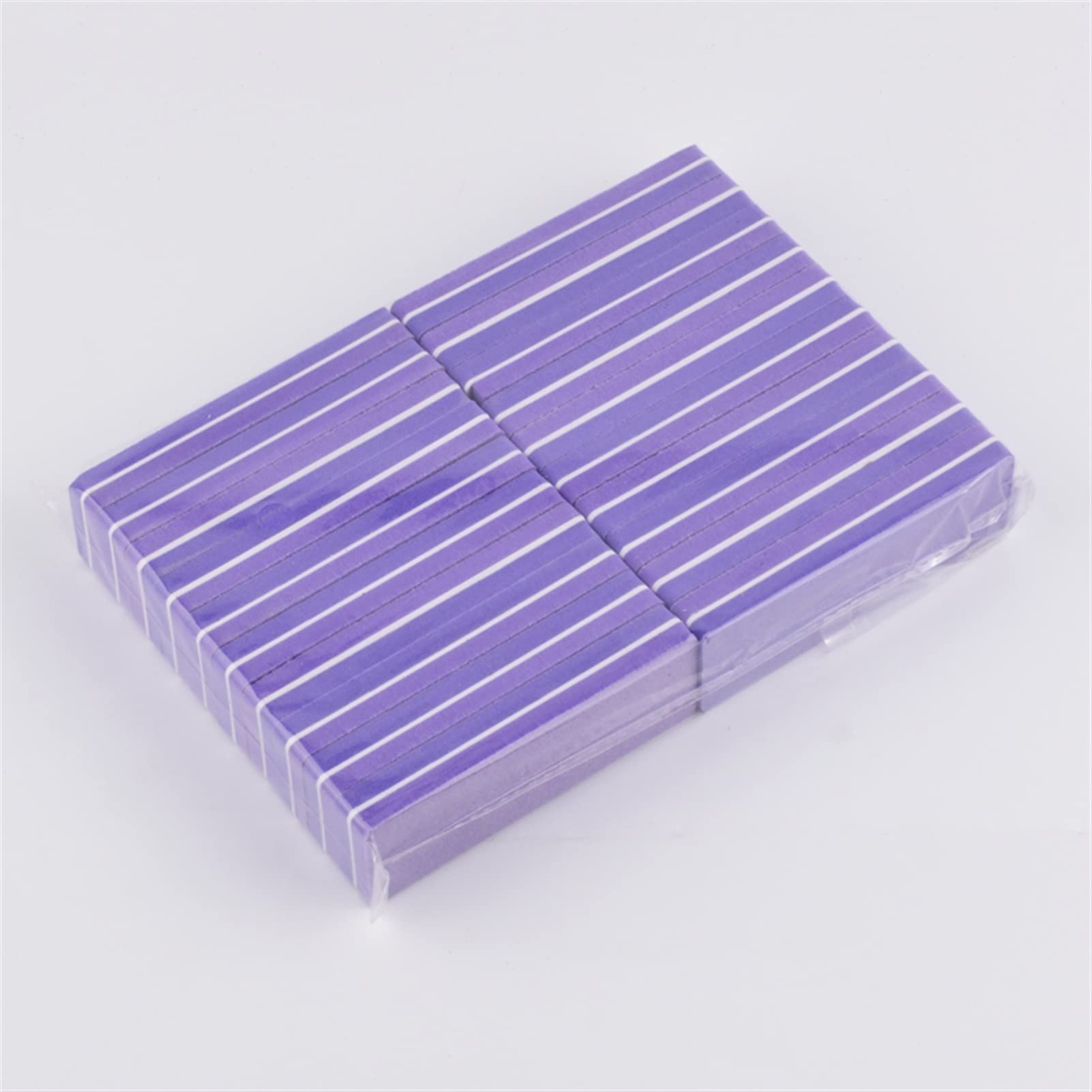 Bloque pulidor de uñas, Lima de uñas morada for manicura, paquete 100, 8,9x2,9x1,2cm