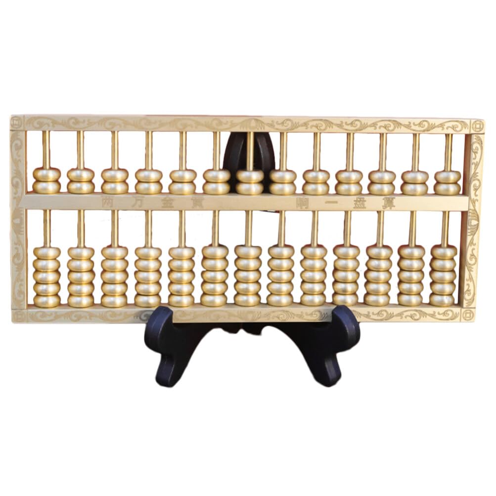 Boulier Feng Shui en laiton - Figurine chinoise - Calcul mathématique chinois pour attirer la richesse et la chance