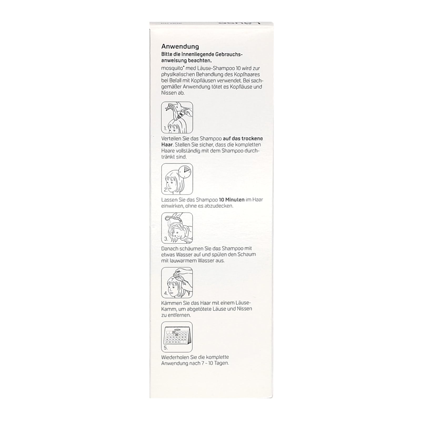 Mosquito med Läuse Shampoo 10, 3x 200 ml I Bekämpft Kopfläuse und Nissen I praktische Anwendung I Läusemittel I Familiengröße I Spar-Set plus Pharma Perle give-away (3x 200 ml)