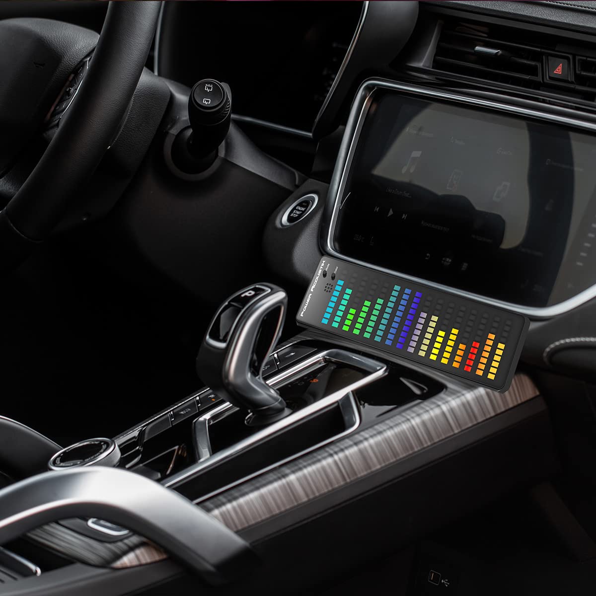 Power Acoustik Spectrum Analyzer - Music Voice Rhythm Spectrum Display, Colorful RGB Light Bar w/ 176 LED Lights, in Vehicle Dancing Lighting Panel, in Home Ambient Lights, USB C Connected