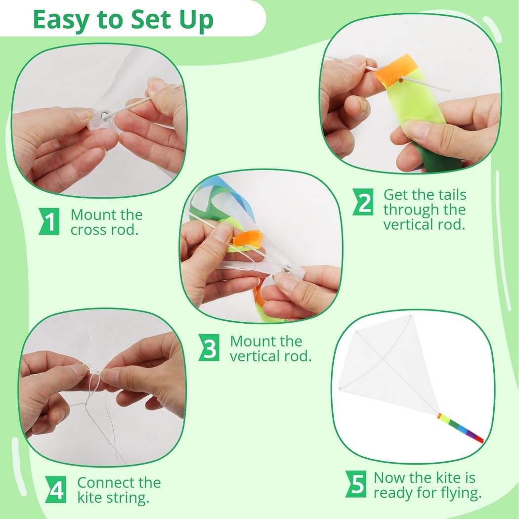 Cerf-volant blanc pour enfants - Jouet créatif à colorier - Cerf-volant avec émerillon et ligne