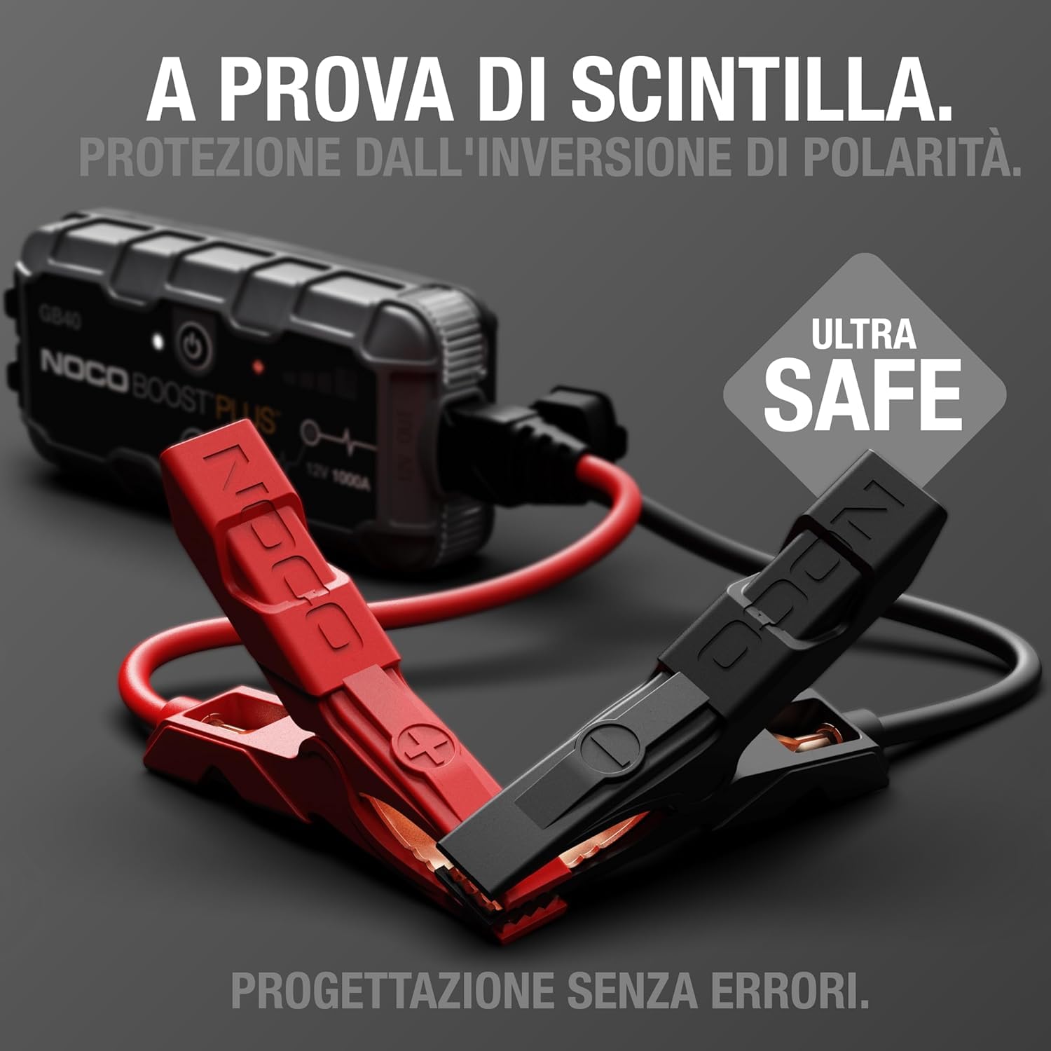 NOCO Boost GB40: Avviatore di Emergenza UltraSafe 1000A – Booster Batteria al Litio 12V, Caricabatteria Portatile Power Bank e Cavi Avviamento – Per Motori Benzina fino a 6.0L e Diesel fino a 3.0L