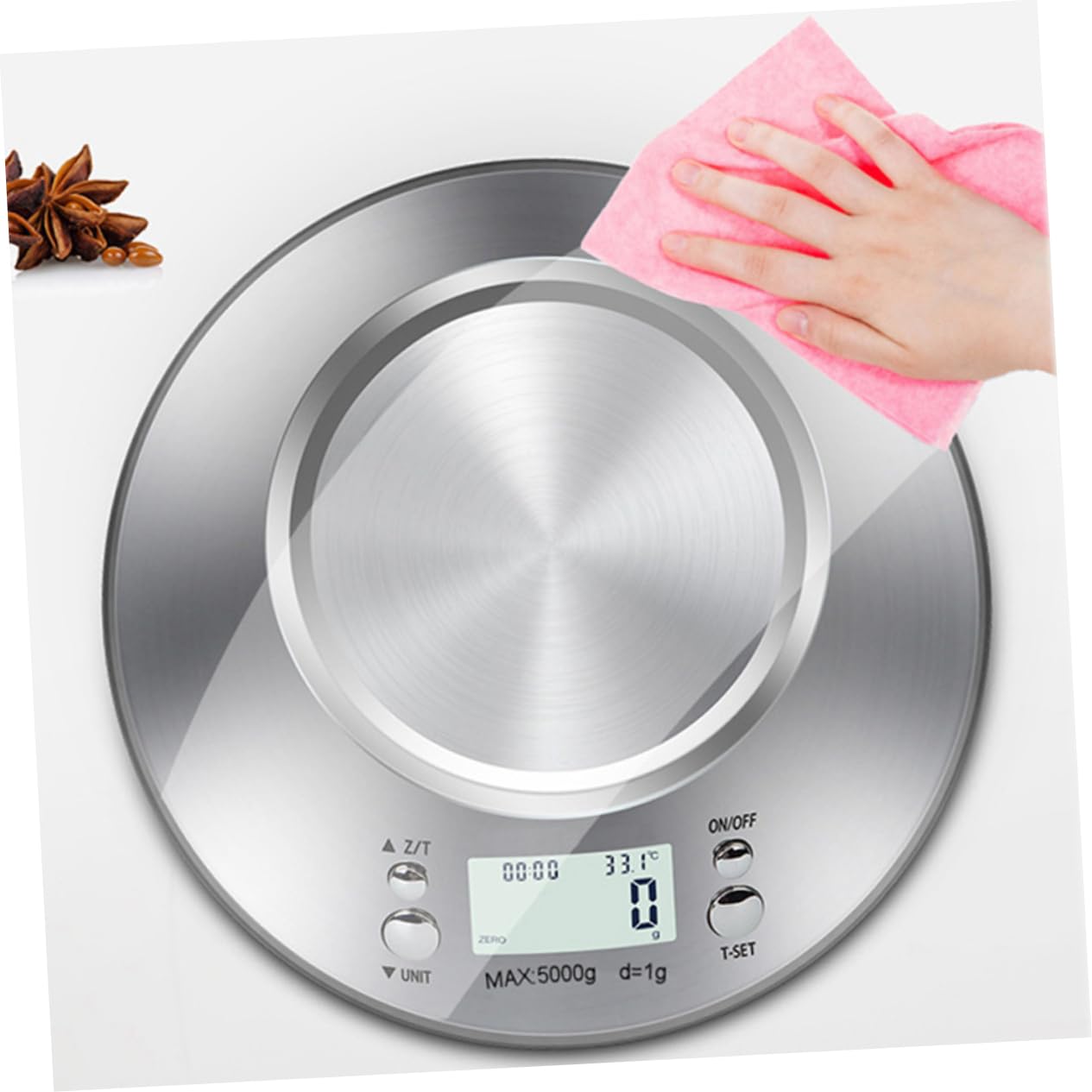 OUNONA 1Pc Digital Kitchen Scale Food Scale Precision Weight Measurement Easy Operation for Home Baking Cooking and Nutrition