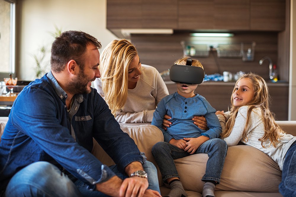 DESTEK V4 VR Casco, 103° FOV, HD Occhiali di realtà virtuale con controller per con iPhone X 8 7 6s 6/plus Samsung s6,s7,s8,s9 plus Note 8 telefoni con cellulare che vanno da 4.5 a 6 pollici