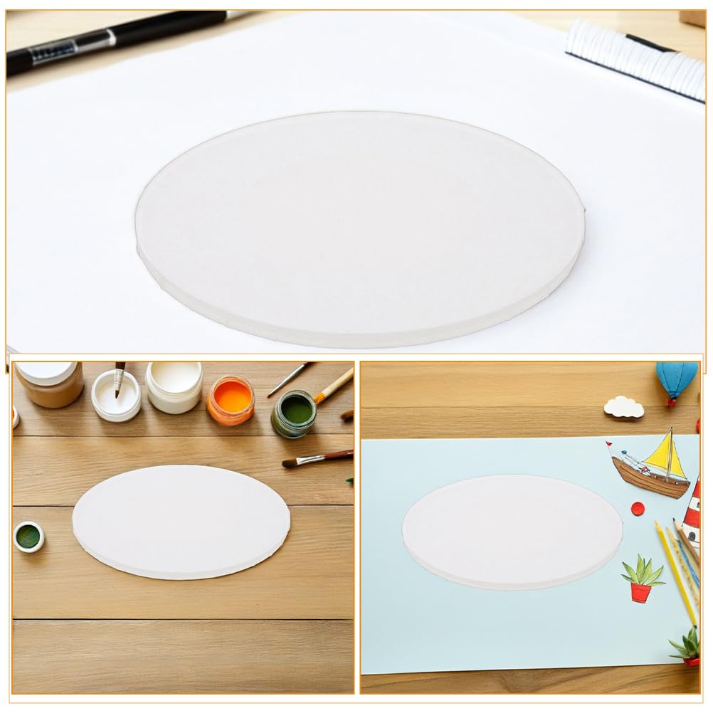 Lurrose 5piezas Marco de Pintura al Óleo Ovalado Tablero de Dibujo Portátil para Principiantes Lienzo sin Terminar para Práctica de Pintura al Óleo Casa o Estudio