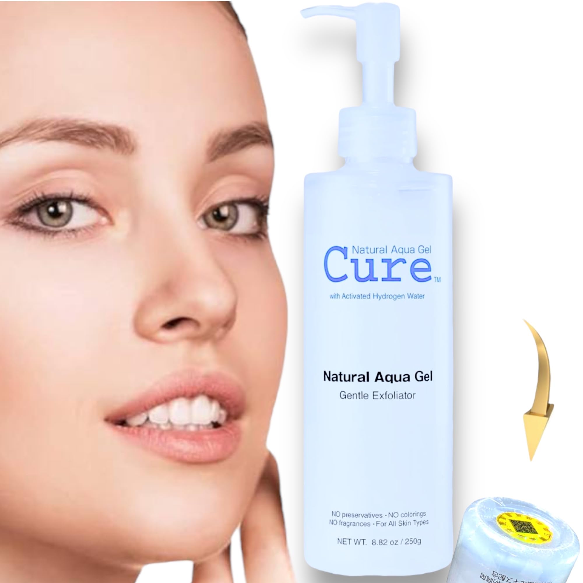 TIWASSI Cure Aqua Gel Exfoliator ORIGINAL JAPAN - Cure NAURAL aqua gel exfoliator perfect exfoliant for face and body - Exfoliant and Dead Skin Remover for Face - Body Peeling skin care Gel