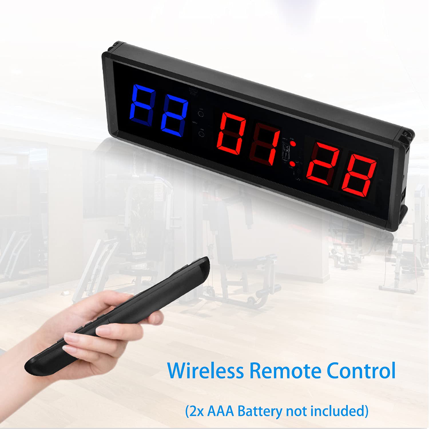 Gym Clock Timer for Home Gym timer with Remote,KTZON 1.5" 1.8" Metal