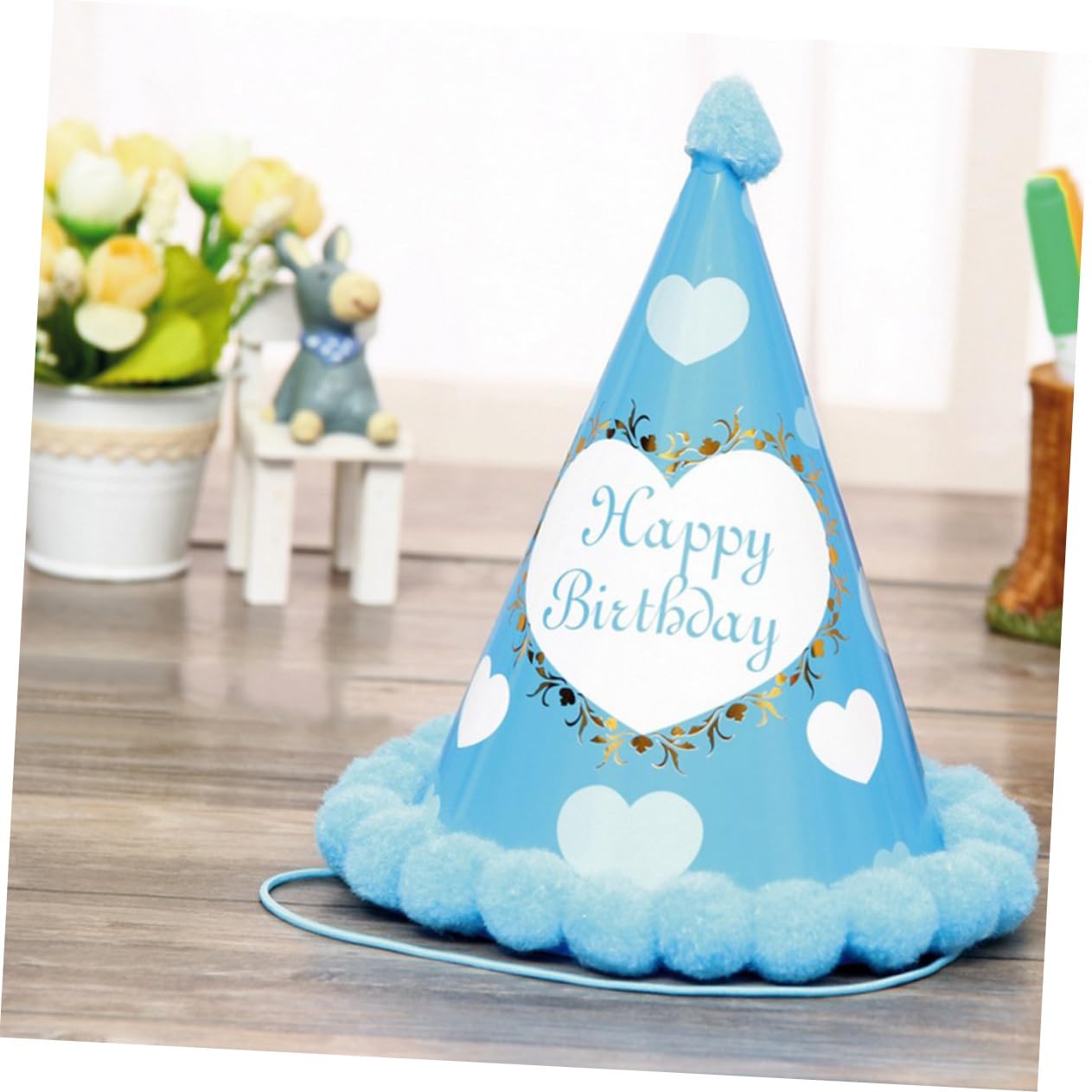 Abaodam 12piezas Sombreros De Cumpleaños Para Niño Niña Pompones Para Fiestas Infantiles Decoración Divertida y Original Para Celebraciones