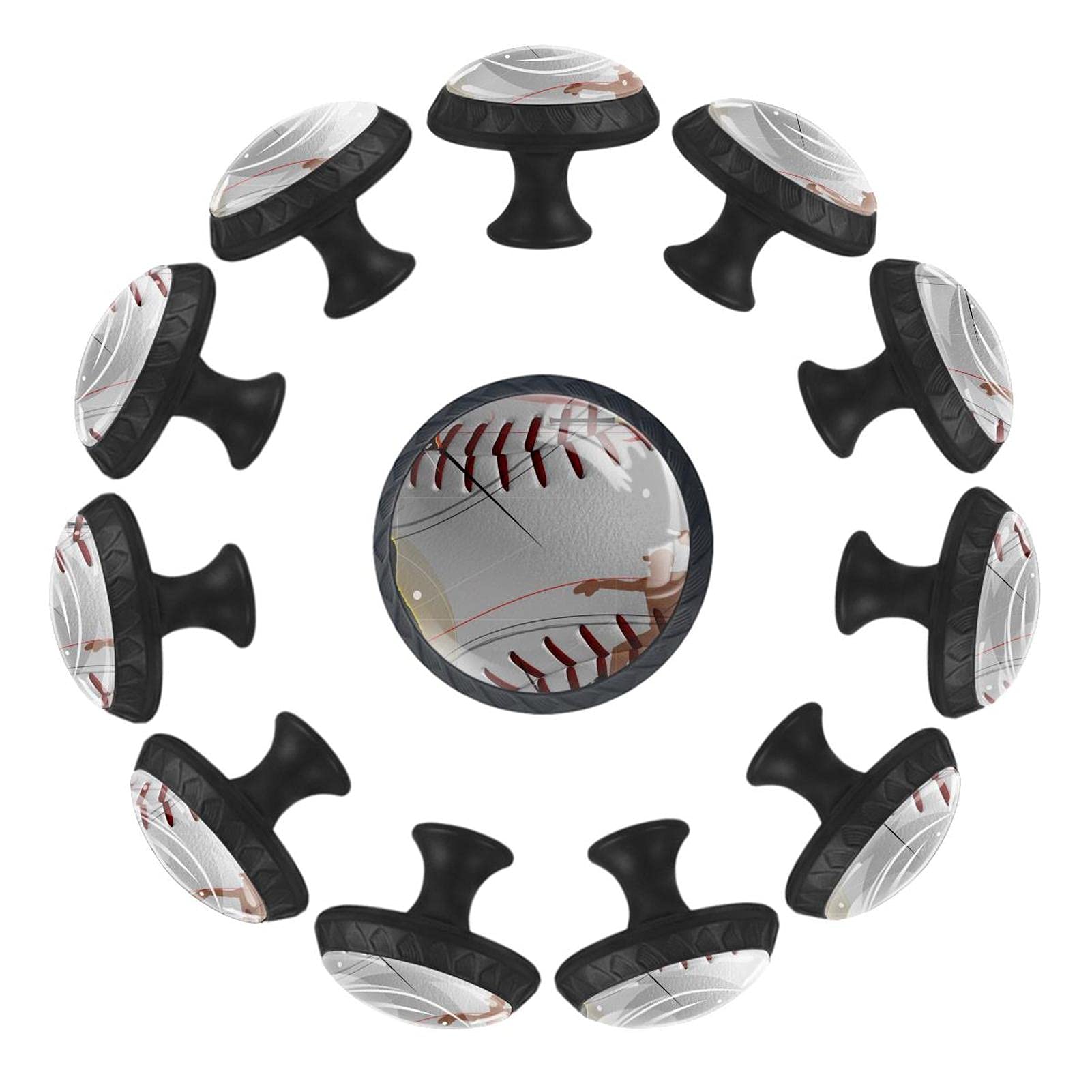 Boutons de tiroir baseball ronds pour décorer la crèche et grandir en s'amusant